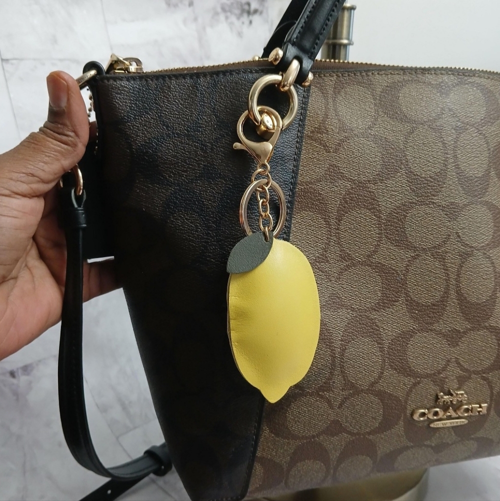 Lemon handbag Charm Genuine Leather